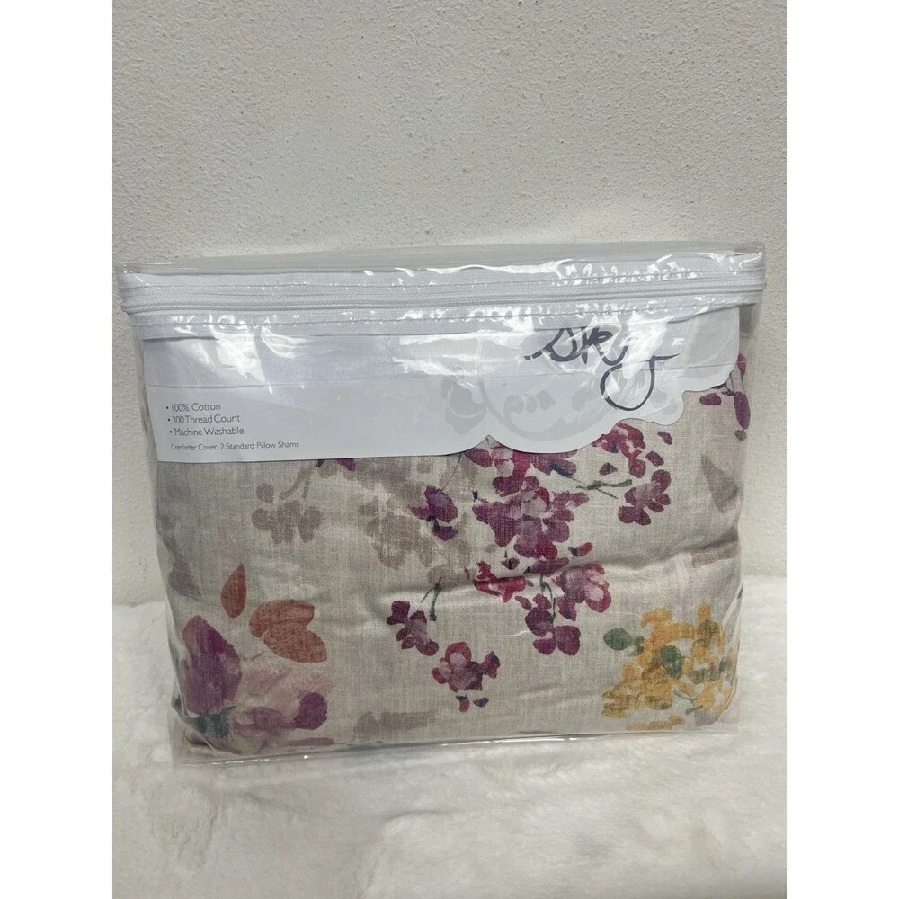 Sky Harper Autumnal Floral FULL / QUEEN 3 Piece Duvet Cover Set New